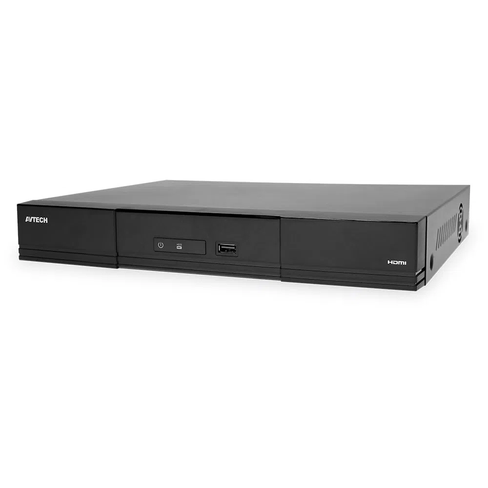 Avtech Videoregistratore NVR 16CH H.265 con 16CH PoE 4CH con Rilevamento Basato su AI, AVH2117AIX