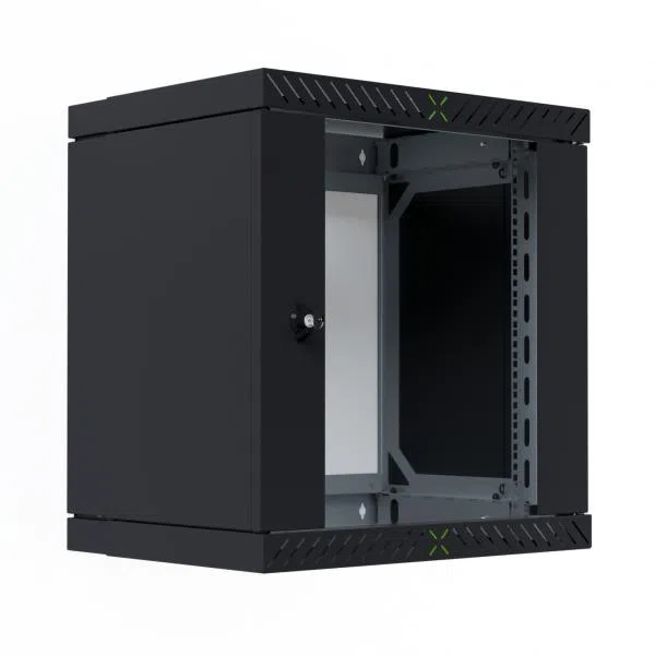 X-rack Armadio Rack 19'' a Muro 12U da Assemblare Profondità 400-600 mm Nero