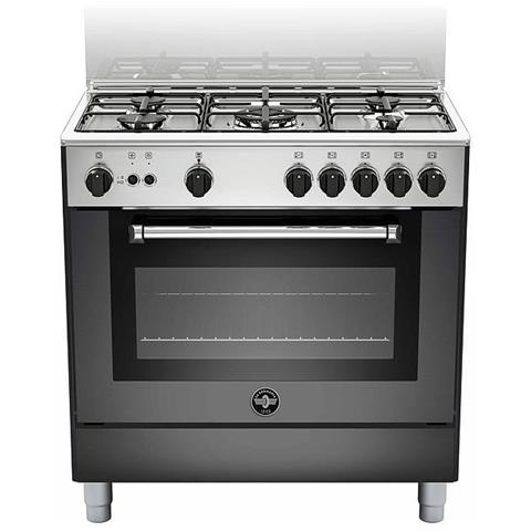 LA GERMANIA AMN855GNEV - CUCINA 5 FUOCHI GAS, FORNO GAS VENTILATO, 80X50 CM, NERO, CLASSE A