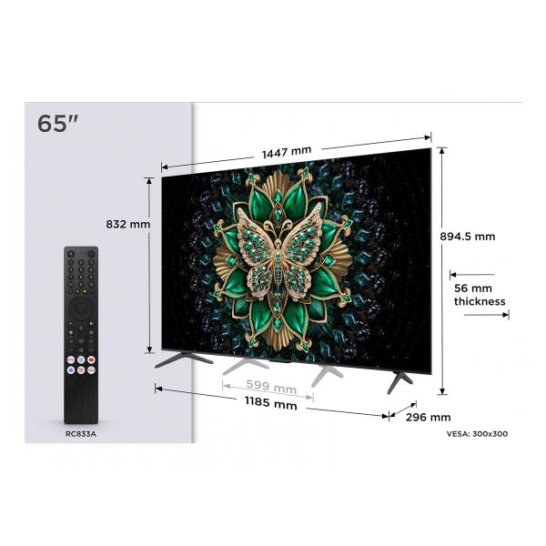 Tcl TVC MINILED 65 UHD 144HZ SMART TV BT WIFI DOLBY ATMOS GOOGLE5901292527259