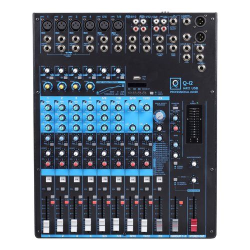Oqan Mixer disc jockey Q12USBMK2 Mixer disc jockey Oqan 625811 Q12 USB MK2 Black 8435017326867