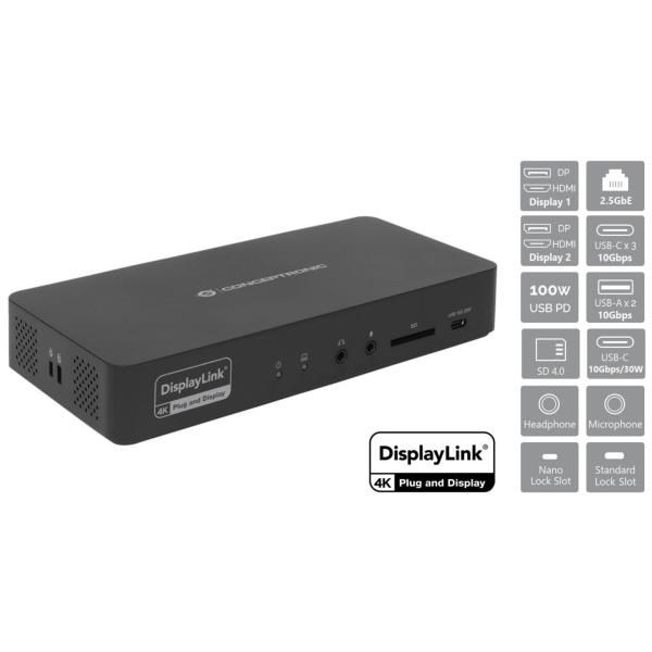 Conceptronic 17-IN-1 DOCK.STAT.USB 3.2 GEN 2 4015867240755