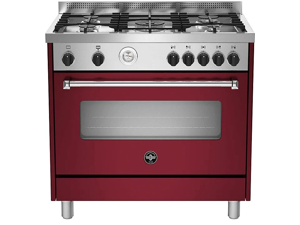 La Germania AMN965GVIT Cucina Gas 5 Fornelli con Forno da 90 cm Rosso
