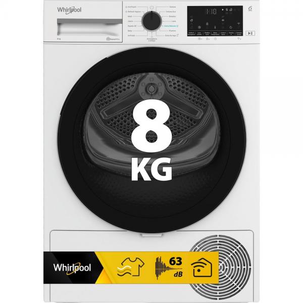 Whirlpool ASCIUG 8KG INVERTER IRONTOUCH DISPLAY DIGITALE XL WIFI OBLO NERO8003437067884