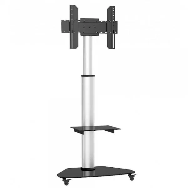 Techly Supporto a Pavimento con Mensola Trolley TV LCD/LED/Plasma 37-70'' Silver