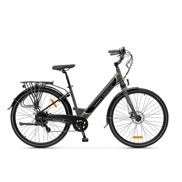 Argento BICI ELETTRICA CON PEDALATA ASSISTITA OMEGA CITY BLACK (AR-BI-220013) RUOTE 28" - 250W - NERO 8052679456086