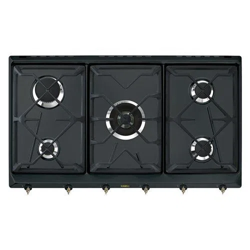 Smeg Piano cottura gas SRV896AOGH Piano cottura gas Smeg COLONIALE SRV896AOGH Antracite 8017709233310