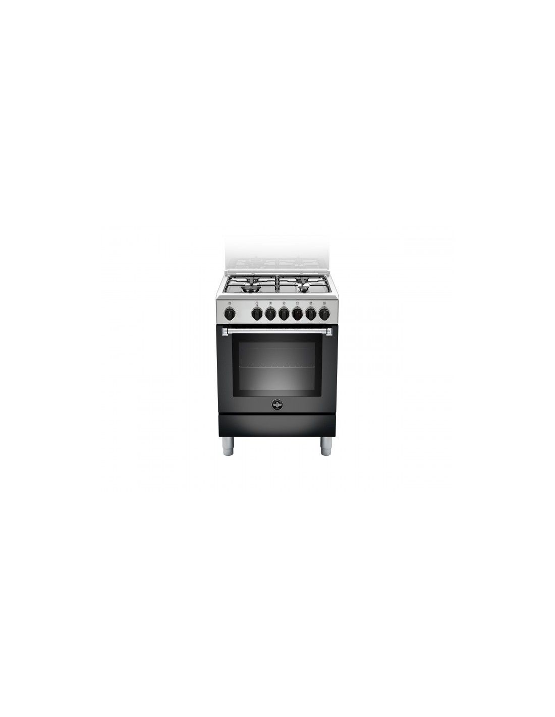Bertazzoni La Germania AMN664ENEV Cucina Gas 4 Fornelli con Forno Elettrico da 60 cm Nero