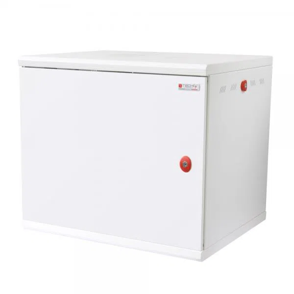 Techly Professional Armadio Rack 19'' a muro 16U sezione unica P.600mm Porta Cieca Bianco