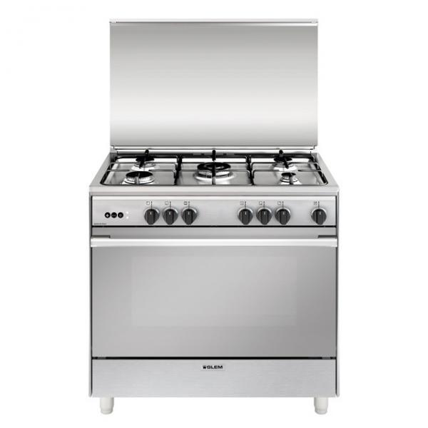 Glem Gas CUCINA 90X60 4F+1TC MAXIFORNO GAS INOX8054383964833