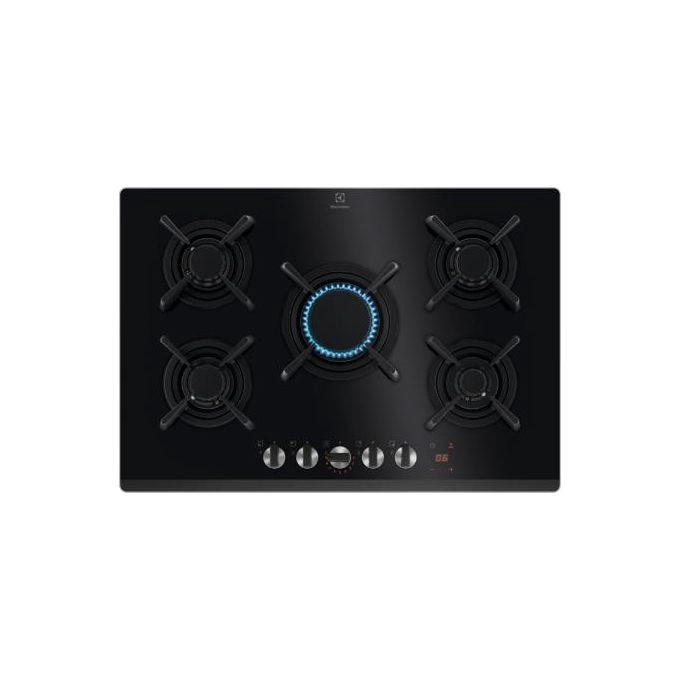 Electrolux PIANO COTTURA da Incasso a Gas Electrolux KGG753753K 5 Fuochi 75 cm colore Nero 7332543821846