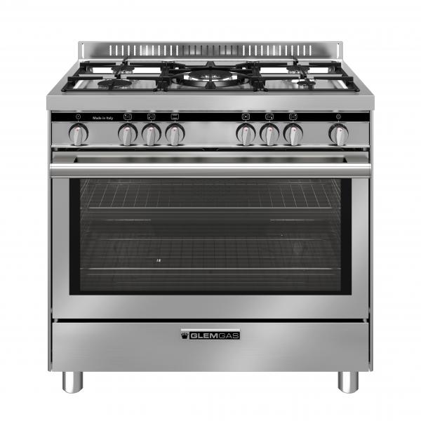 Glem Gas CUCINA 90X60 4F+1TC MAXIFORNO GAS INOX8059606960456