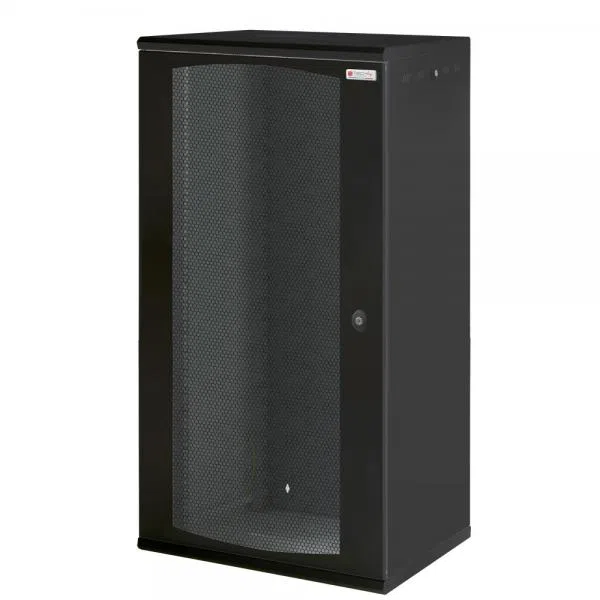 Techly Professional Armadio Rack 19'' a muro 22U sezione unica P 600mm Porta Grigliata Nero