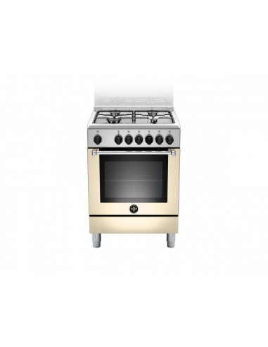 Bertazzoni La Germania AMN664ECRV Cucina Gas 4 Fornelli con Forno Elettrico da 60 cm Crema