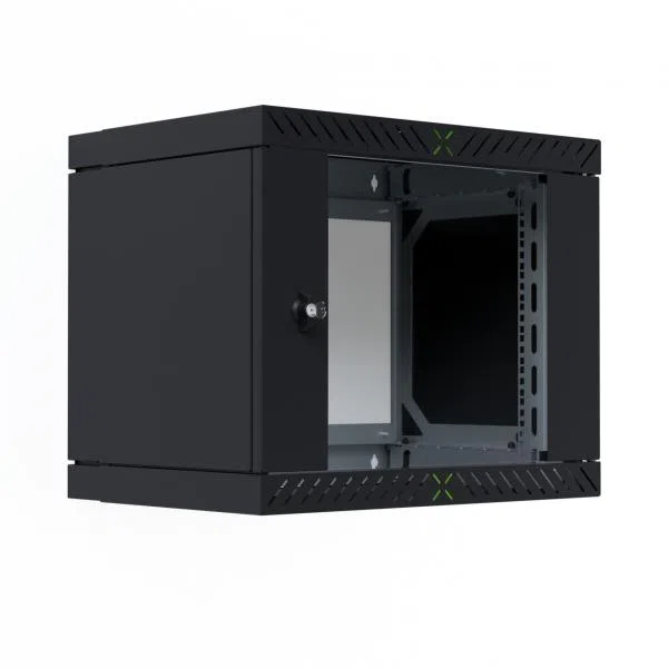 X-rack Armadio Rack 19'' a Muro 9U da Assemblare Profondità 400-600 mm Nero