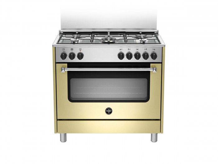 La Germania AMN965ECRV Cucina Gas 5 Fornelli con Forno Elettrico da 90 cm Crema