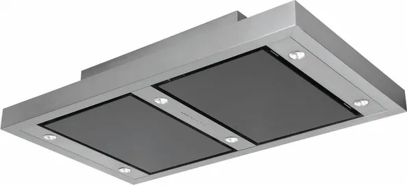 Silverline CAPPA Cucina Filtrante Incasso a Soffitto Larghezza 100 cm Profondità 70 cm in Vetro Temperato/Inox colore Nero - 4224.1 8018950116179