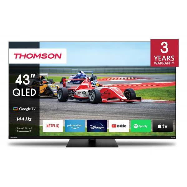 Thomson TVC QLED PLUS 43 UHD 4K 144HZ SMART GOOGLE CERTIFICATO TV SAT9120106662092 — 2