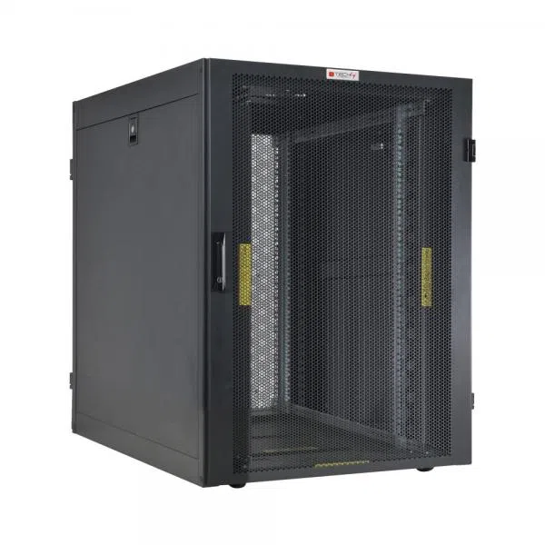 Techly Professional Armadio NetRack 19'' 600x1000 24 Unità Ventilato Nero da Assemblare