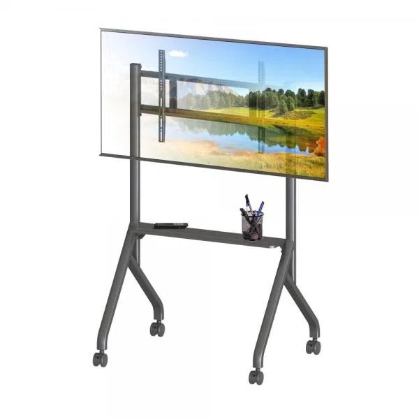Techly Supporto Mobile da Pavimento Multifunzione per TV LCD/LED/Plasma 65-100'' Nero