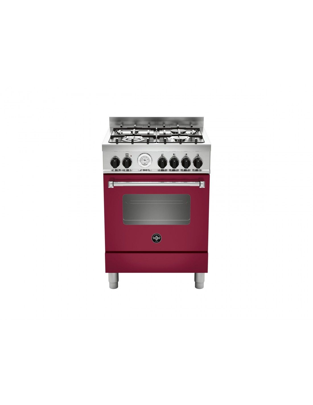 La Germania Cucina Combi AMN664GVIT 4 Fornelli con Forno da 60 cm Rosso