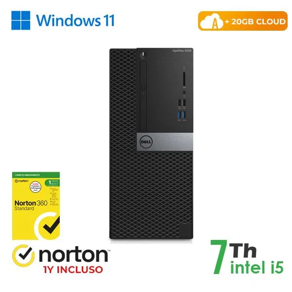 Dell-rinovo PC DELL OPTIPLEX 5050-7050 TOWER INTEL CORE I5-7 GEN. 16GB 128GB SSD + 500GB HDD WINDOWS 11 PRO - RICONDIZIONATO - (RN41534311) 0000000067631