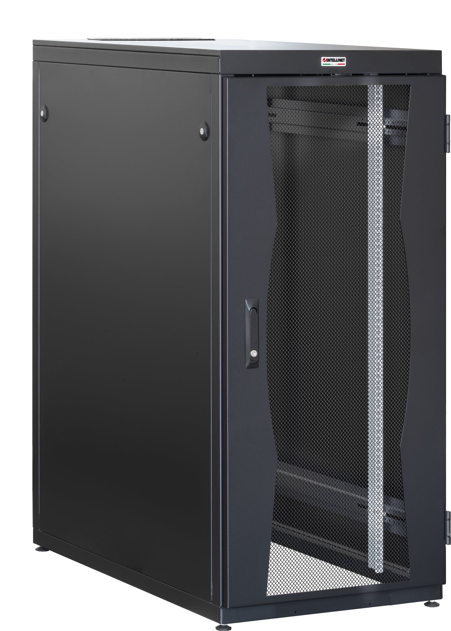 Intellinet Armadio NetRack 19'' 600x600 27 Unità Nero Porte Grigliate da Assemblare