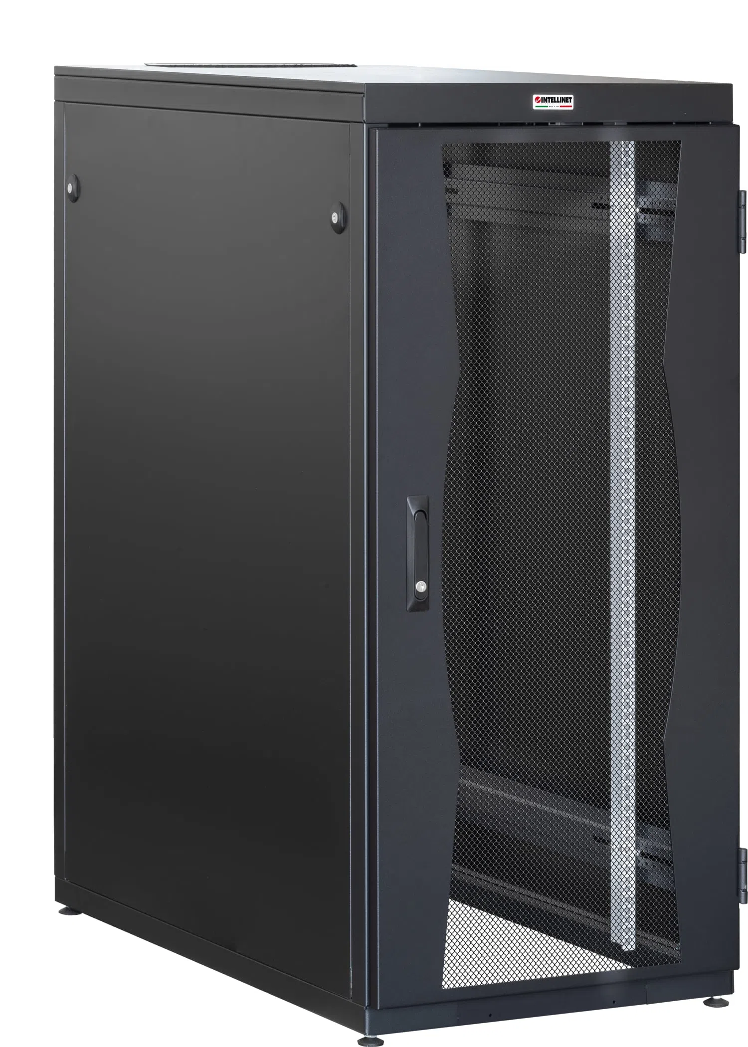 Intellinet Armadio NetRack 19'' 600x600 27 Unità Nero Porte Grigliate da Assemblare