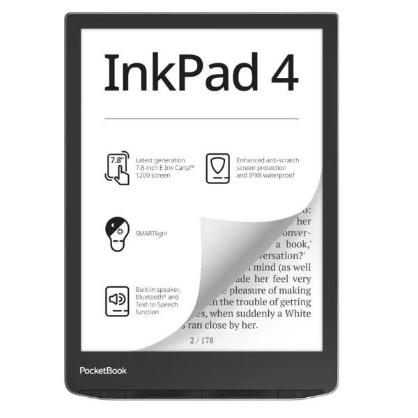 Pocketbook InkPad 4 Stardust Silver E-book reader 32 GB 19,8 PB743G-U-WW — 2