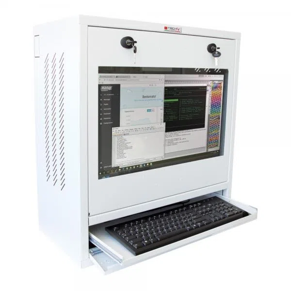 Techly Professional Armadio di sicurezza per PC, monitor LCD e tastiera Bianco