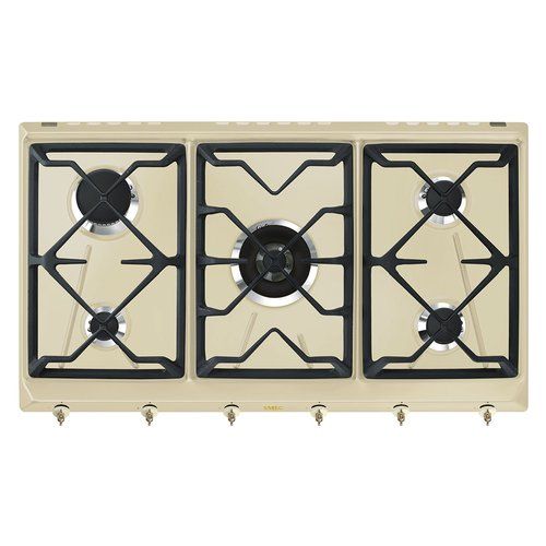Smeg Piano cottura gas SRV896POGH Piano cottura gas Smeg COLONIALE SRV896POGH Panna 8017709233334