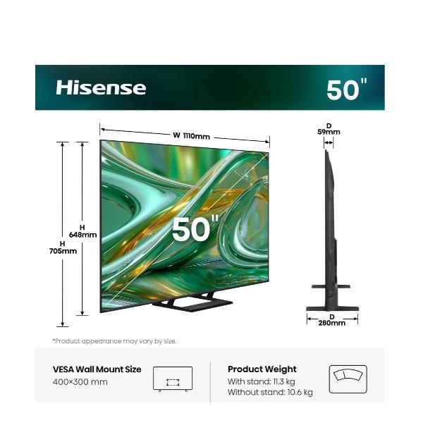 Hisense 50 E89S MINI LED 4K UHD VIDAA 144HZ 6942351434360