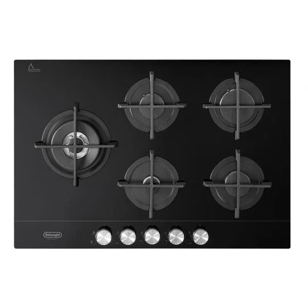 De Longhi PIANO COT 75CM 4F+1TC NERO VETRO GHISA8024651211556