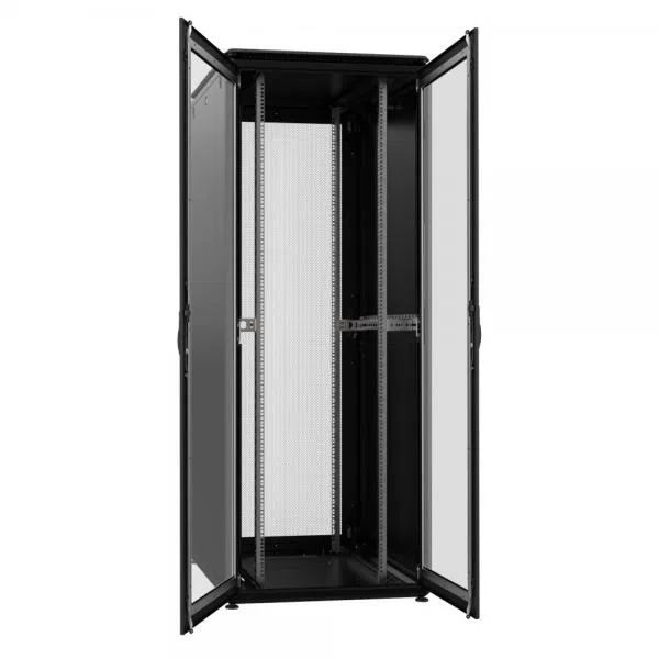 Techly Professional Armadio Server Rack 19'' 800x1000 42U Nero Porta Grigliata Doppio Battente serie Evolution Ventilato