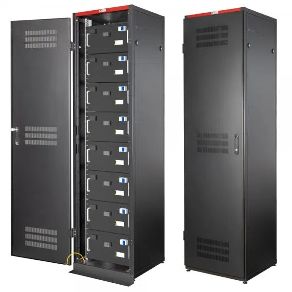 Techly Professional Armadio Rack 19'' 600x600 47U per Batterie Fotovoltaico Nero
