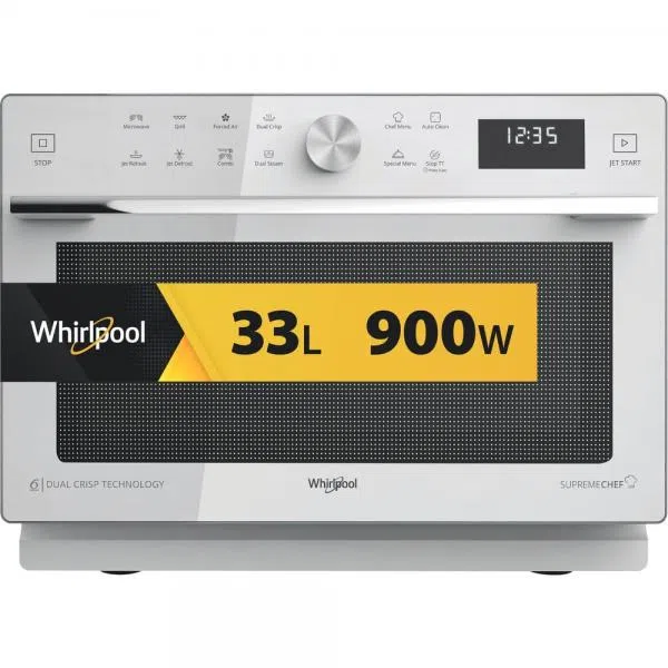 Whirlpool FM COMBI 33LT 1200W BIANCO VAPORE 6SENSO CRISP FRY AUTOCOOK 36CM8003437642975
