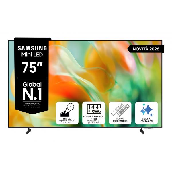 Samsung TVC MINI LED 75 4K,144HZ,PROCESSORE NQ4 AI GEN.2,3 HDMI,1 USB8806097999409