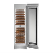 Cantina Vini Bertazzoni da Incasso Larghezza 60 cm Altezza 212 cm 80 bottiglie Doppia Temperatura Classe G WC605BRP2T