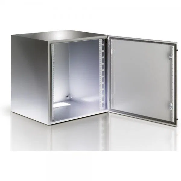 Techly Professional Armadio Rack 19'' a muro 17U grigio IP65 porta vetro prof. 600 mm