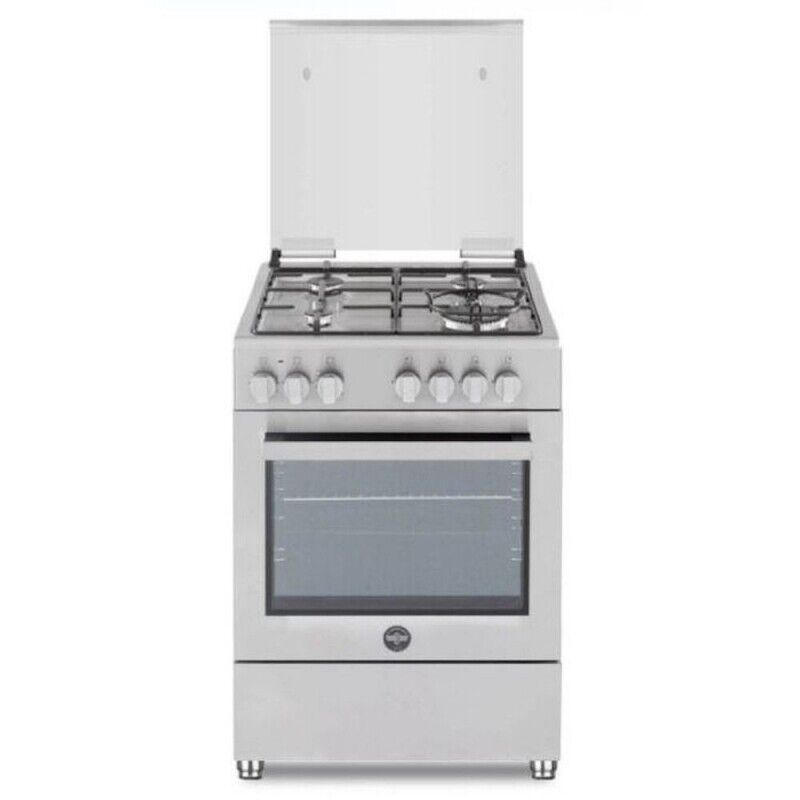 LA GERMANIA SE664EX CUCINA 60x60 4 FUOCHI A GAS FORNO ELETTRICO VENTILATO INOX