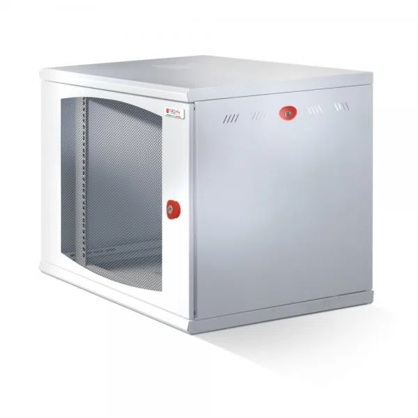 Techly Professional Armadio Rack 19'' a muro 16U sezione unica P.600mm Porta Grigliata Bianco