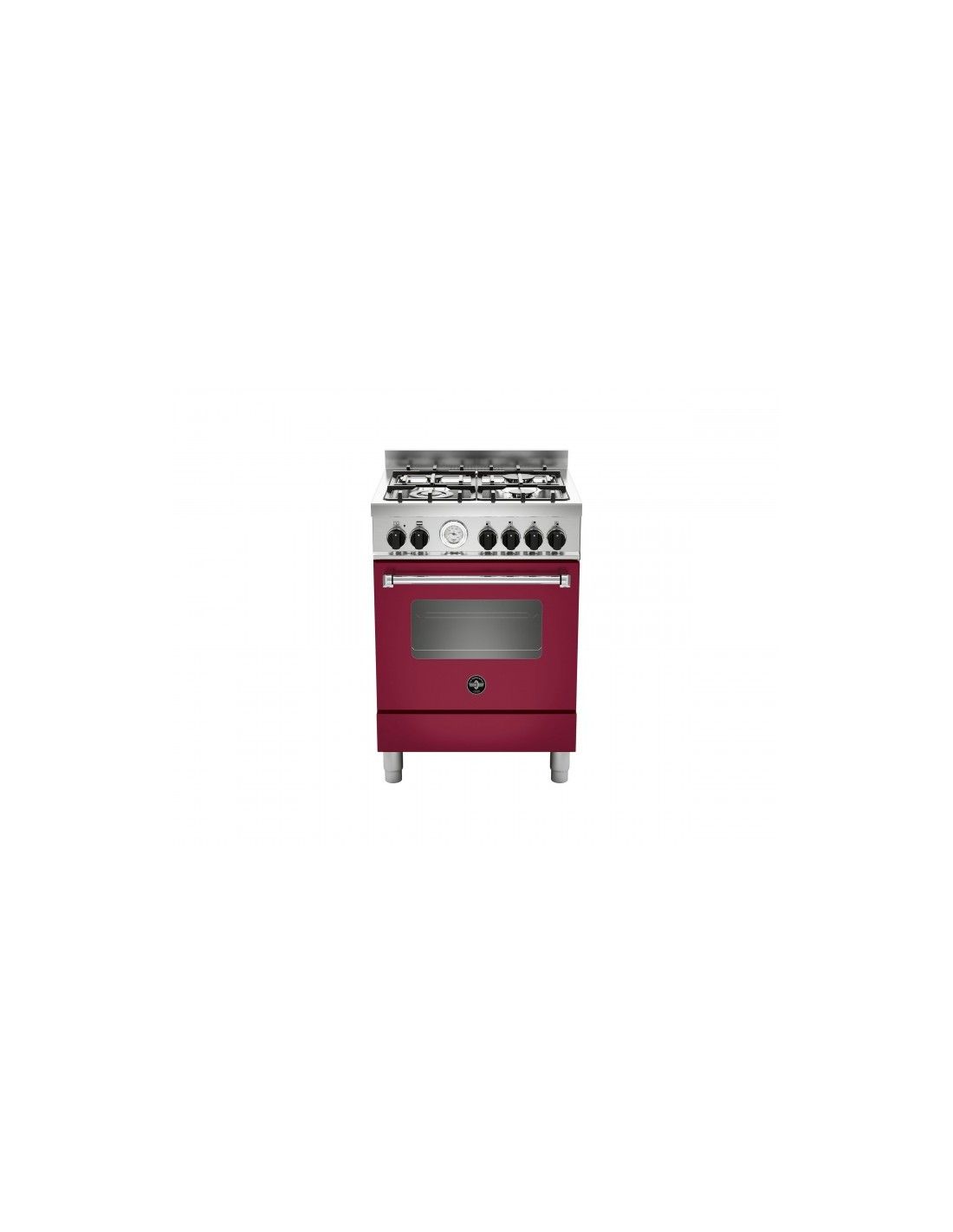 La Germania Cucina a GasAMN664EVIT 4 Fornelli con Forno Elettrico da 60 cm Rosso