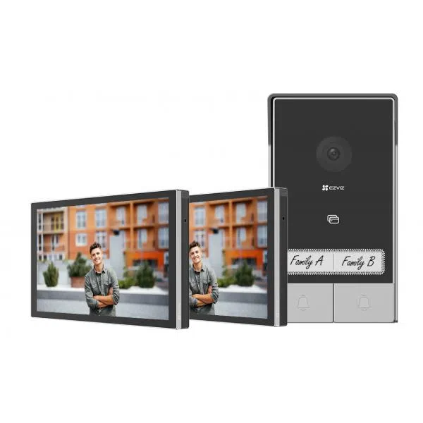 Ezviz VIDEOCITOFONO SMART HP7 2-FAMILI KIT BIFAMILIRE - 2K SCHERMO TOUCH 7" - UN VIDEOCITOFONO CON DUE PULSANTI INDIPENDENTI (EZVCSHP7TWO) 6941545638065 — 2