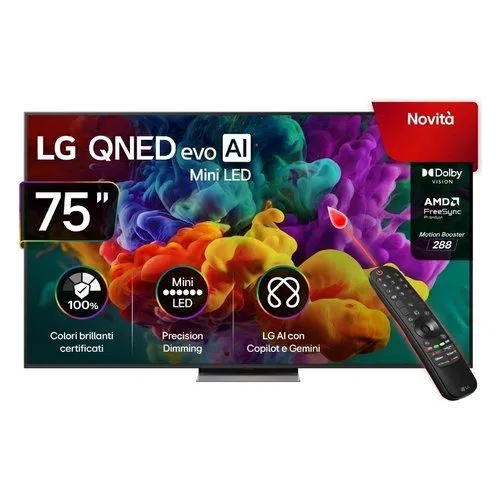 Lg Televisore evoAI Tv Lg 75QNED86B6B API SERIE QNED86B evo AI Charcoal black 8806096761915
