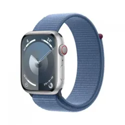 Apple Watch Serie 9 Cell 45mm Aluminium Silver Sport Loop Winter Blue MRMJ3QL/A 195949024832