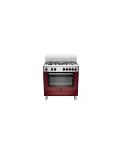 La Germania AMN855EVIV Cucina Gas 5 Fornelli con Forno Elettrico Bordeaux, Acciaio inossidabile