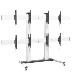 Techly Supporto a Pavimento per 4 TV LCD/LED 32-60'' per Video Wall