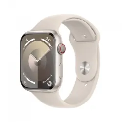 Apple Watch Serie 9 Cell 45mm Aluminium StarLight Sport Band StarLight M/L MRM93QL/A 195949024061