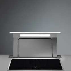 Cappa Falmec Da Base Down Draft Finitura Acciaio Inox E Vetro Bianco Da 120 Cm - CDDW20.E1P2 ZZZF400F
