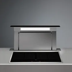 Cappa Falmec Cappa Da Base Down Draft Finitura Acciaio Inox E Vetro Nero Da 90 Cm - CDDW90.E1P2 ZZZN400F